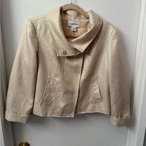 Calvin Klein Women's Gold Cropped Jacket